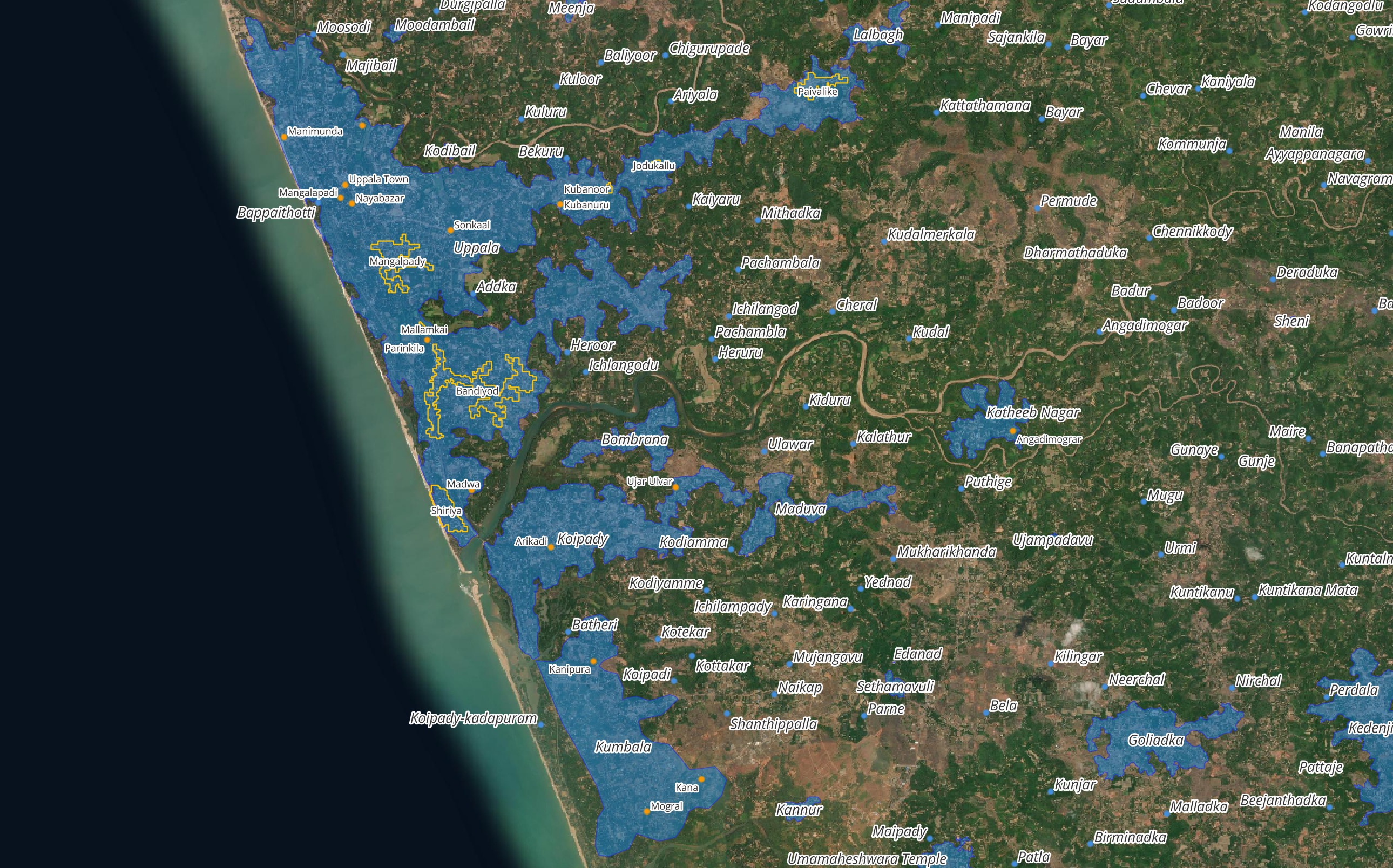 Locality coverage in Kerala